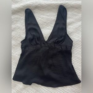 Intimately Free People Black Silky Top